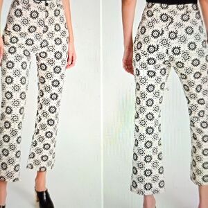 Phoebe Tonkin x Rolla's - PLAZA Womens Bootcut High Waist Cropped Pants Sz 8/S